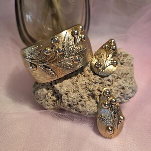 RARE Whiting & Davis Bangle & Earring Jewelry Set Stunning.